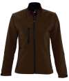 46800 Roxy SOL'S Ladies Roxy Soft Shell Jacket Dark Chocolate colour image